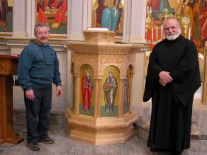 Basswood Byzantine Pulpit