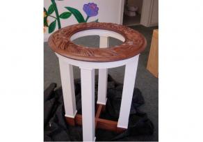 Walnut Baptismal Font Surround