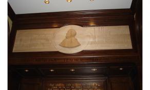 Mahogany Memorial Bas Relief