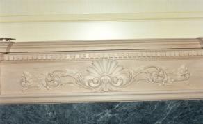 Basswood Overdoor Cartouche  Appliqu&eacute;