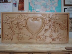 White Oak Leaves and Acorns Relief